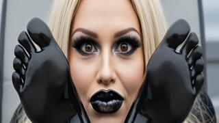 BLACK LATEX SOLES MESMERIZE