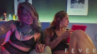 Best Friends Ride a Double Dildo in Perfect Sync — Part 1 - FEVER FILMS