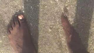 BBC King Feet In Miami Beach Sand and Waves - MP4 1080p