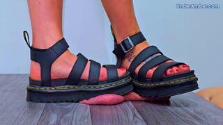 Shredding Your Cock & Balls Under My Doc Martens Sandals - D3 Bug Cam - Trample CBT Trampling Crushing Crush Standing Ballbusting Shoe Foot Feet Heel Fetish