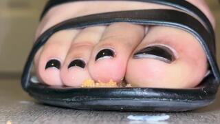 Close up POV Latina Giantess crush in sandals