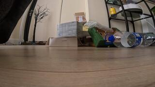POV Giantess's Playtime I crush boxes with my huge heels