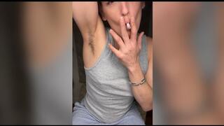 Smoking A Cig Sweaty Hairy Armpit JOI