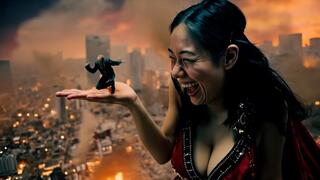 Sexy Asian Giantess Crushes The New York City