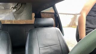 Kalinda backs the car out