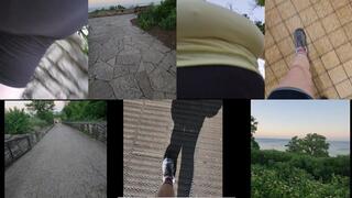 Beach Workout ASMR Walking Around Losing Weight povs w Tits Peek