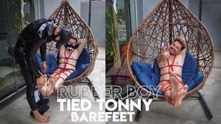 Rubber Boy Tied Tonny Barefeet (1080p) Gay Bondage - Gay Domination - Barefeet - Rubber - Foot Fetish - BDSM