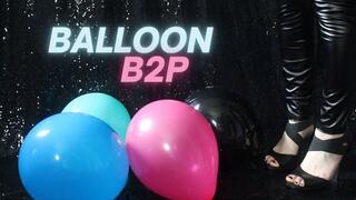 Balloon Blowing and Balloon Popping With High Heels