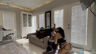 Kneel & Prove: A Battle of Submission PART 2 Domme makes slave and female switch worship her feet