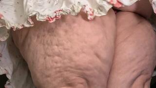 SSBBW Upskirt Showing My Belly, Ass, Tits