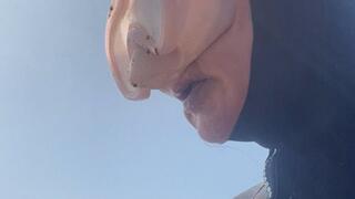 Scuba snorkel in sea