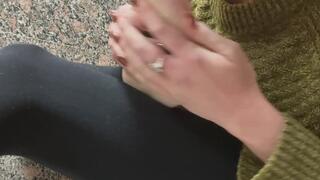 Sweaty Selfworship in work bathroom