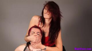 Slave Girl Hand Smothered - HOM Fetish - HD MP4