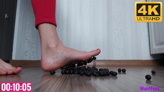 Masha's Barefoot Olive Crushing - 4K MP4