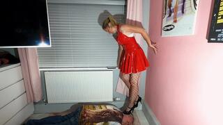 Head Crushed Under Danielle & Her Kinky Outfit