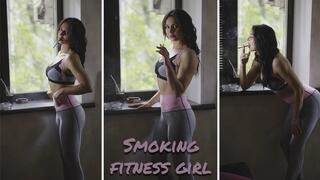 Smoking fitness girls