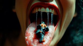 Giantess Trapped Him In Her Mouth On Her Tongue | Vore, Saliva