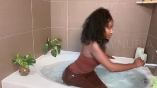 Post-Workout Plunge Soaked, Breathless & Raw Underwater fetish wet clothes nose plug