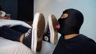 Cleaning Ayla's Sneakers