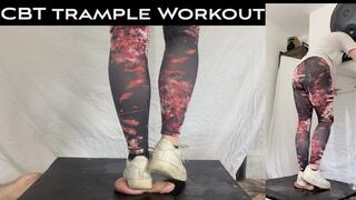 Cock + Ball Crushing Workout Class with Gym Bunny Mistress Dolores - I grind, crush and bounce on your cock and balls during my workout session until you cum under my dirty Nike AF1s