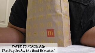 PAPER TO PORELAIN: THE BAG SOAKS THE BOWL EXPLOADES