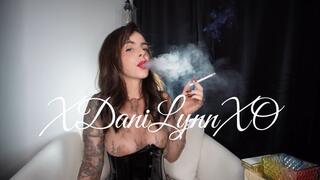 Smoking VS120s in Sheer Top