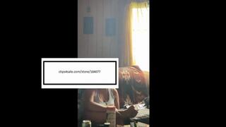 Delicious just itching foot while camera man works