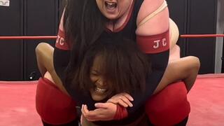 Amazonian giantess dedicates petite wrestler