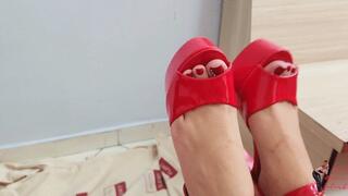 Foot gagging, by Sasha and Slave, HD