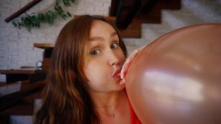 Birthday Balloon Tease with Lipstick & Fingernail Fetish – Jina’s Inflatable Fetish Fun 4K