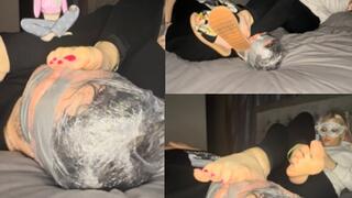 Ignored wrapped footstool | Foot smelling & Ignore