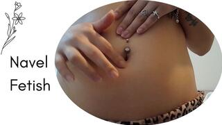 Wetting my belly button with saliva