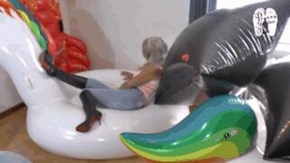 Inflatabes under Buffalo high heel Boots