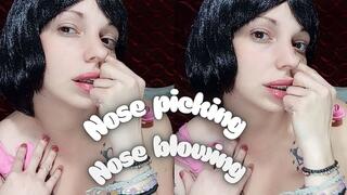 Nose Fetish nose picking nose blowing snot