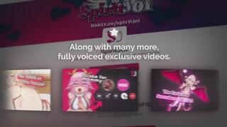 game simulation with busty brunette girl