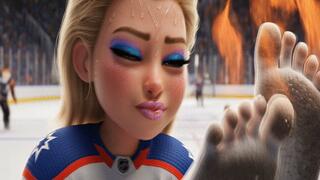 SMELLY SOCKS HOCKEY GIRL AFTER MATCH