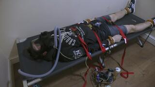 Strapped down sub fed by automatic feeder