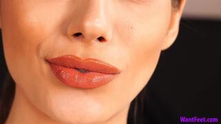 Red Lips Slave - Mouth Fetish - HD MP4