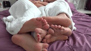 FOOT PLAY UNDER THE BLANKET (bf)