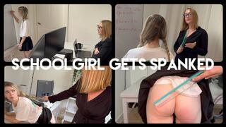 Naughty schoolgirl gets punished