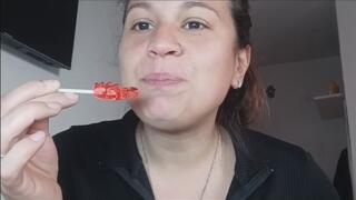 Explosive lollipop - eating candy