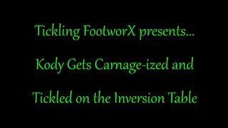 Kody Evans Gets Carnage-ized and Tickled on the Inversion Table