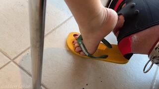 Goddess Lohan - Use Your Head as My Footrest and Clean My Dirty Feet with Your Pig Tongue - PT2