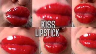 Lipstick Fetish kissing close up lips