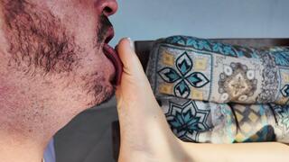 Podolatria na varanda após o treino