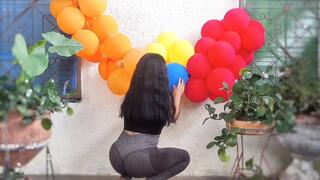 The Secret Behind the Balloons Popping from Her Neck with My Lighter