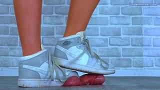 Goddess Amber - Edging The Cum From Your Balls Under My Nike Jordans - Bug Cam - Trample CBT Trampling Crushing Crush Standing Ballbusting Shoe Foot Feet Trainer Trainers Fetish