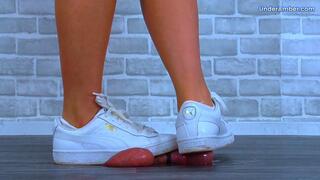 Goddess Amber - Stomping Your Cock & Balls Under My Puma Basket Classics - D14 Bug Cam - Trample CBT Trampling Crushing Crush Standing Ballbusting Shoe Foot Feet Trainer Trainers Fetish