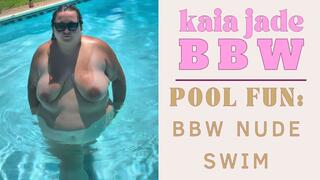 BBW Goddess Gets Naked and Soaked in the Pool