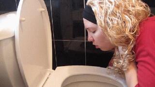 CAUGHING AND SPITTING IN TOILET S